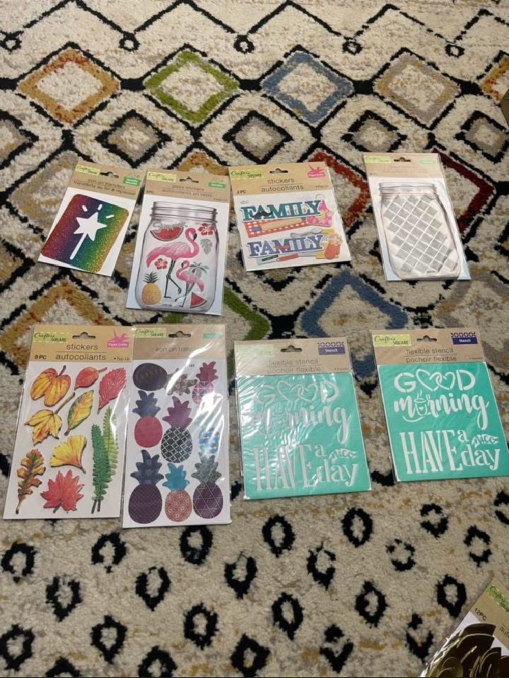 Iron on transfers, stickers, stencils